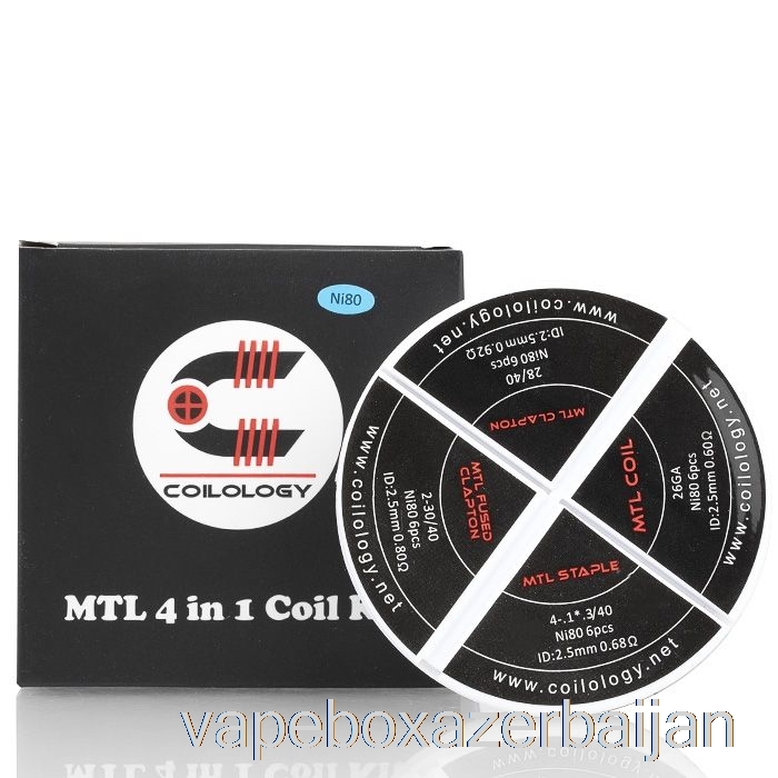 Vape Box Azerbaijan Coilology MTL 4-in-1 Prebuilt Coils Set Ni80